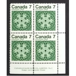 Canada 555 Plate Block LR No. 1 VF MNH
