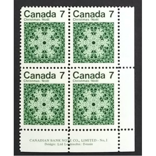 Canada 555 Plate Block LR No. 1 VF MNH