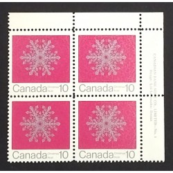 Canada 556 Plate Block UR No. 1 VF MNH