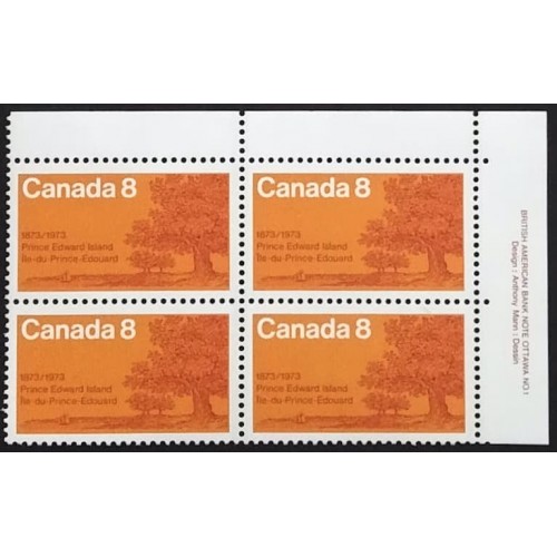 Canada 618 Plate Block UR VF MNH