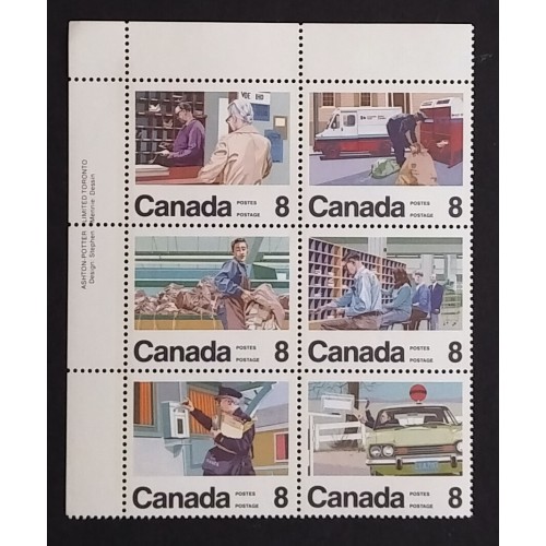 Canada 639a Plate Block UL VF MNH