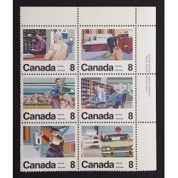 Canada 639a Plate Block UR VF MNH