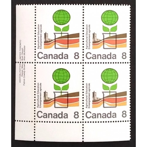 Canada 640 Plate Block LL VF MNH