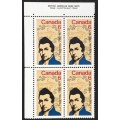 Canada 539ii Plate Block UL VF MNH