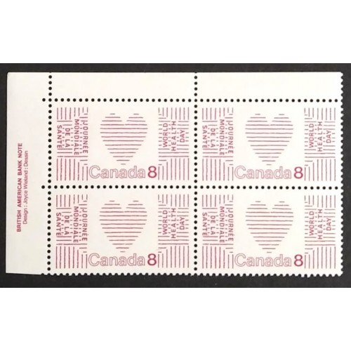 Canada 560i Plate Block UL VF MNH