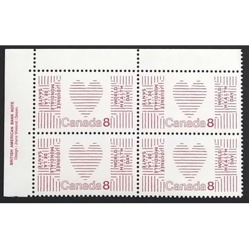 Canada 560 Plate Block UL VF MNH