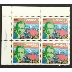 Canada 654 Plate Block UL VF MNH