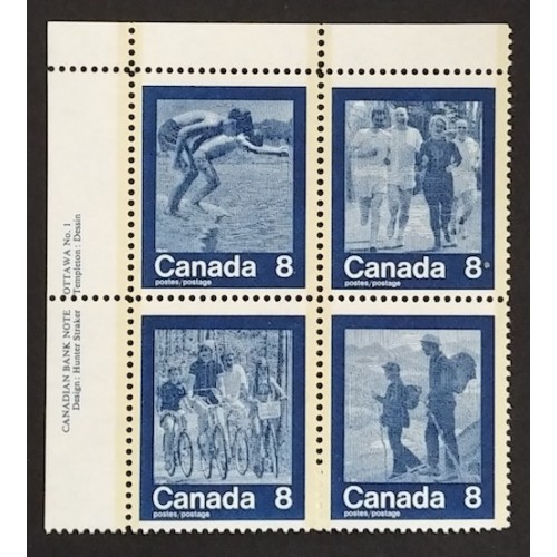 Canada 632a-FL Plate Block UL No. 1 VF MNH