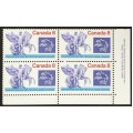 Canada 648vii Plate Block LR No. 1 VF MNH