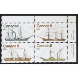 Canada 673ai Plate Block UR No. 1 VF MNH