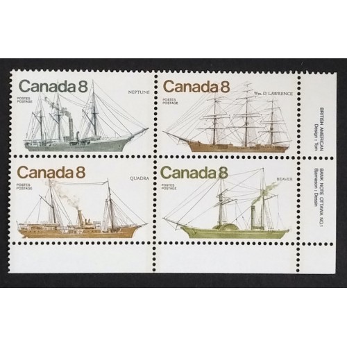 Canada 673ai Plate Block LR No. 1 VF MNH