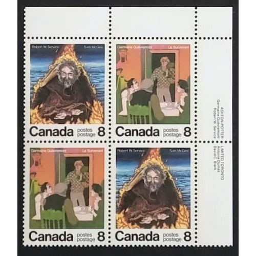Canada 696a Plate Block UR VF MNH