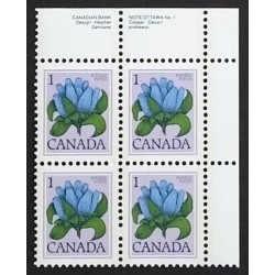 Canada 705 Plate Block UR No. 1 VF MNH