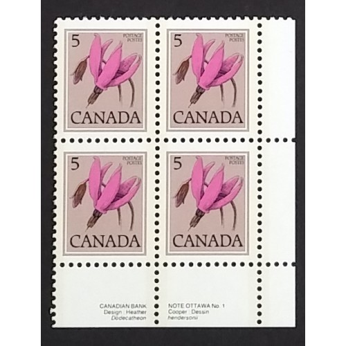 Canada 710 Plate Block LR No. 1 VF MNH