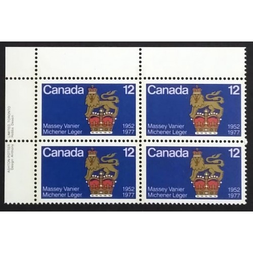 Canada 735 Plate Block UL VF MNH