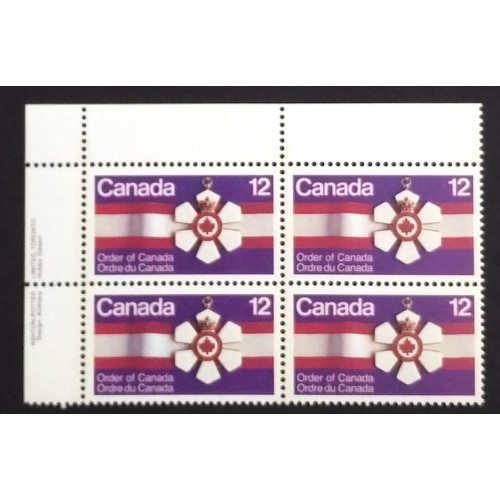 Canada 736 Plate Block UL VF MNH