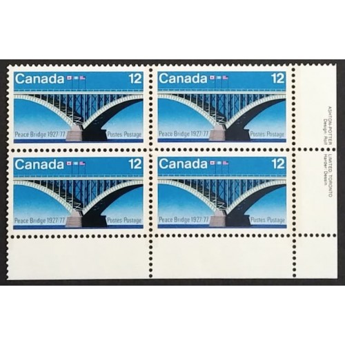 Canada 737ii Plate Block LR VF MNH