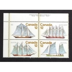 Canada 747a Plate Block UL No. 1 VF MNH