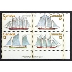 Canada 747a Plate Block LR No. 1 VF MNH