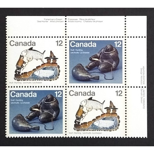 Canada 749a Plate Block UR VF MNH