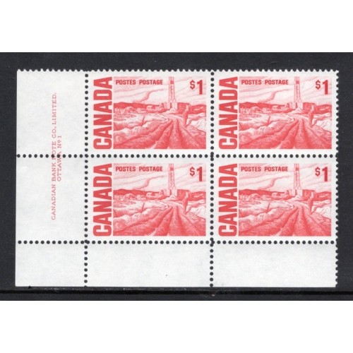 Canada 465Bi Plate Block LL No. 1 VF MNH