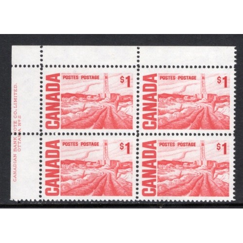 Canada 465Biv Plate Block UL No. 2 VF MNH