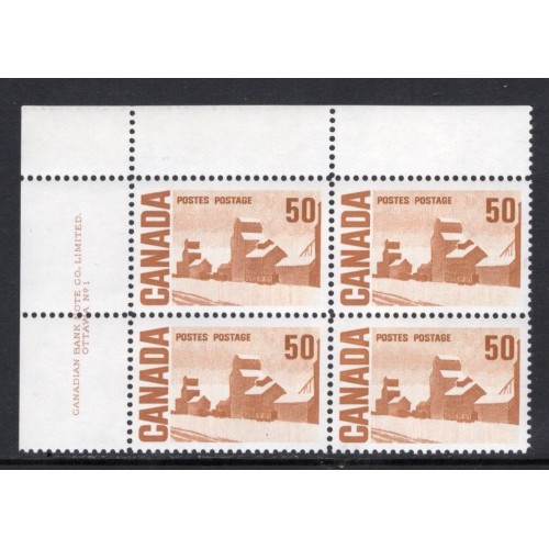 Canada 465Ai Plate Block UL No. 1 VF MNH