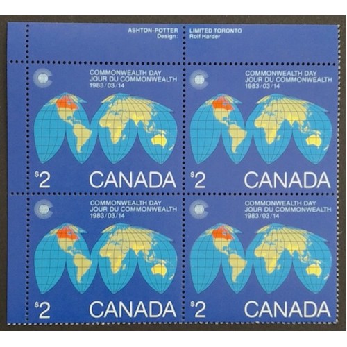 Canada 977 Plate Block UL VF MNH
