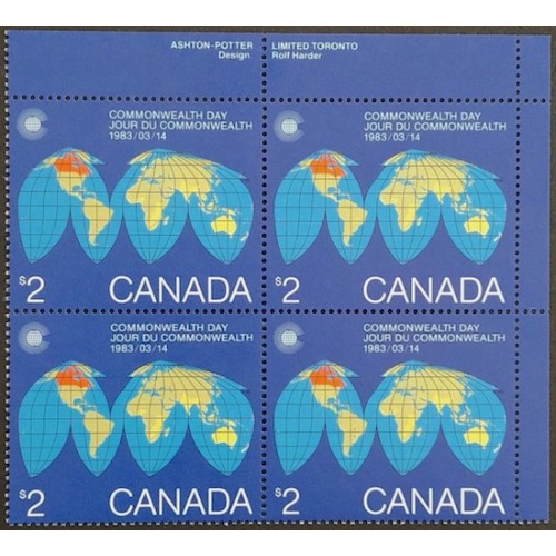 Canada 977 Plate Block UR VF MNH