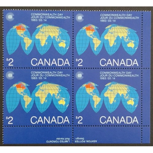Canada 977 Plate Block LR VF MNH