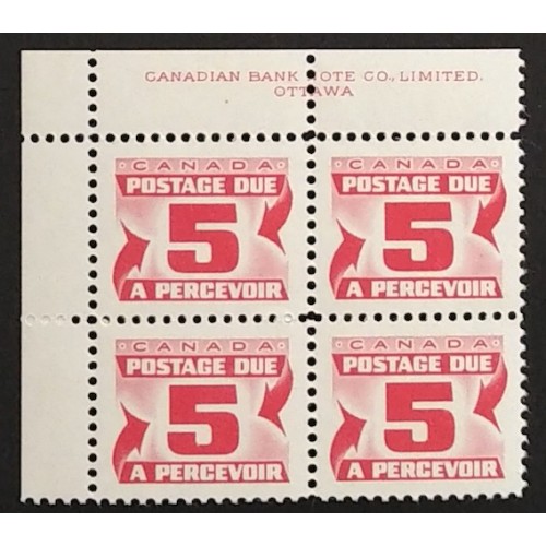 Canada J32a Plate Block UL VF MNH