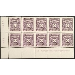Canada J16B Plate Block LL No. 1 VF MNH