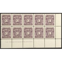 Canada J16B Plate Block LR No. 1 VF MNH