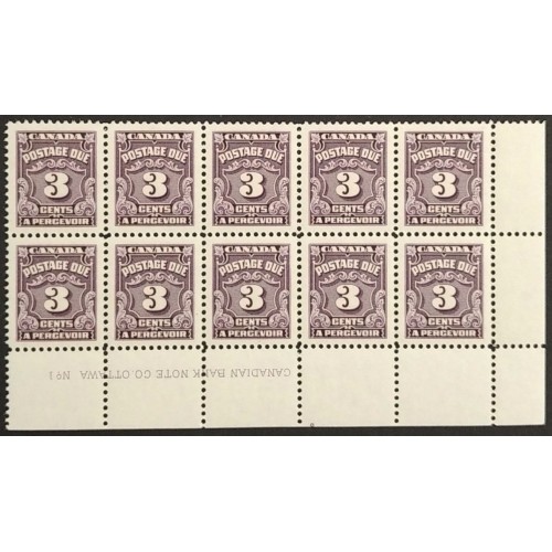 Canada J16B Plate Block LR No. 1 VF MNH