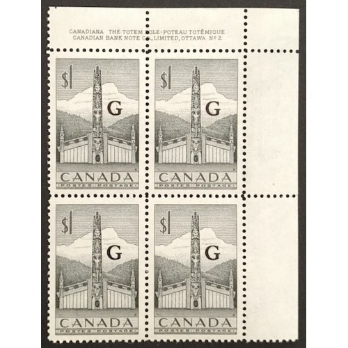 Canada O32 Plate Block UR No. 2 VF MNH