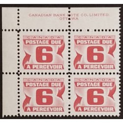 Canada J33ii Plate Block UL VF MNH