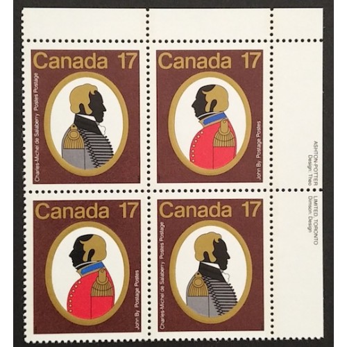 Canada 820ai Plate Block UR VF MNH