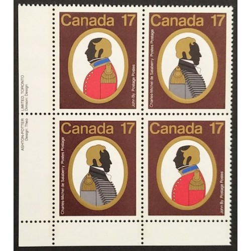 Canada 820ai Plate Block LL VF MNH