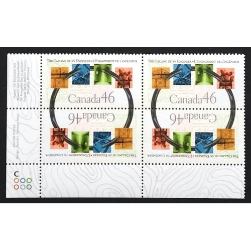 Canada 1848 Plate Block LL VF MNH