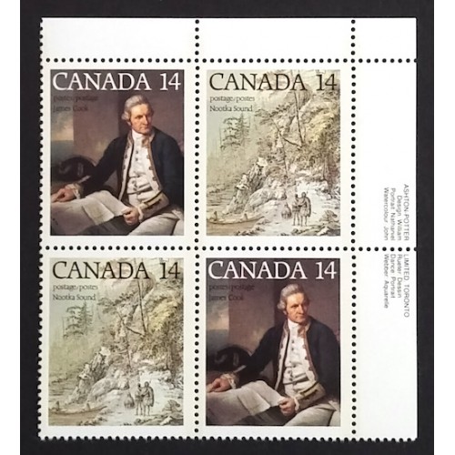 Canada 764a Plate Block UR VF MNH