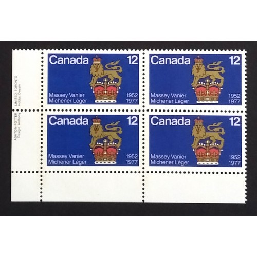 Canada 735 Plate Block LL VF MNH