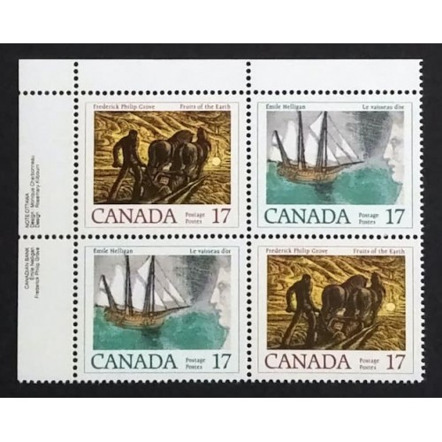 Canada 818b Plate Block UL VF MNH