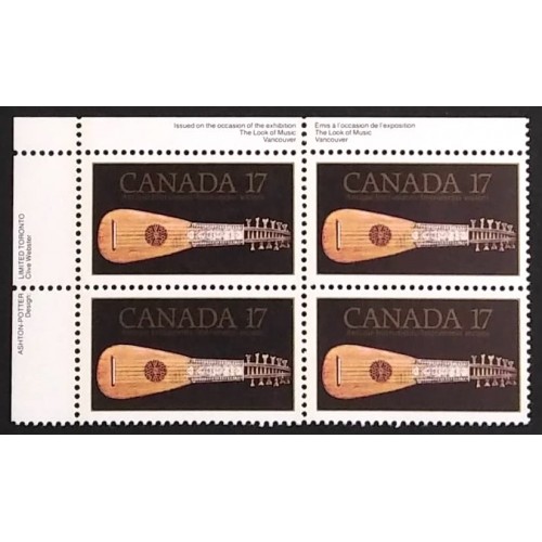 Canada 878 Plate Block UL VF MNH