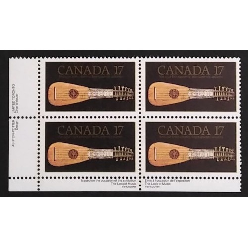 Canada 878 Plate Block LL VF MNH