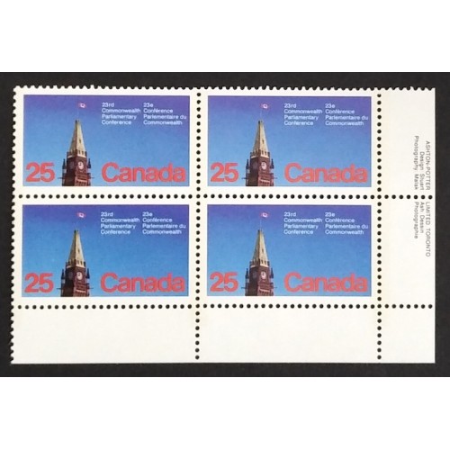 Canada 740i Plate Block LR VF MNH
