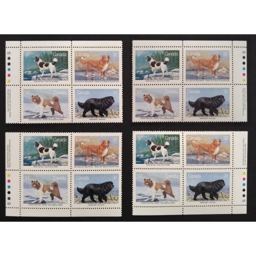 Canada 1220a|1219i Plate Blocks Matched Set VF MNH