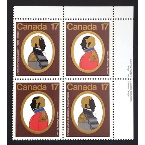 Canada 820ai Plate Block UR VF MNH