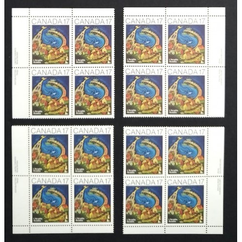 Canada 898i Plate Blocks Matched Set VF MNH