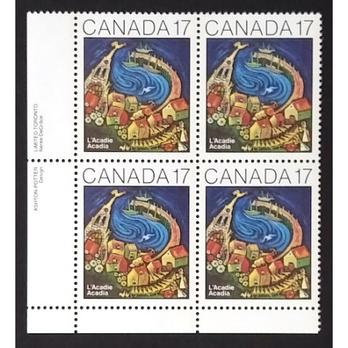 Canada 898 Plate Block LL VF MNH