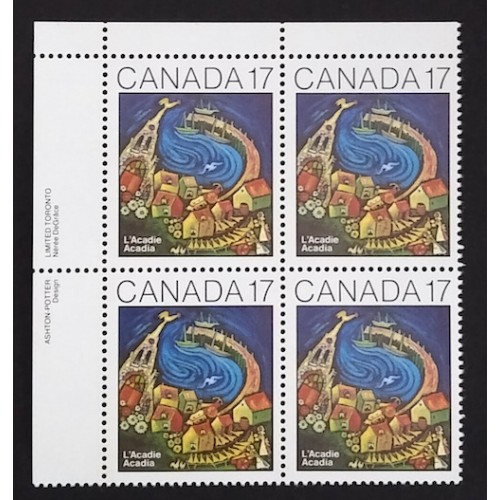 Canada 898i Plate Block UL VF MNH